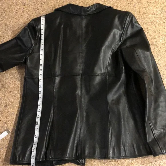 Wilsons Maxima Leather Jacket Coat Black Size Medium - Picture 6 of 17